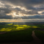 Sunbeams Over South Moor, Glastonbury
